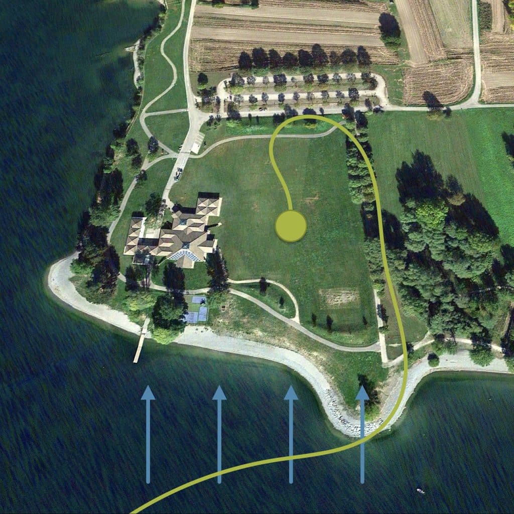 Landeeinteilung Gleitschirm Idrosee