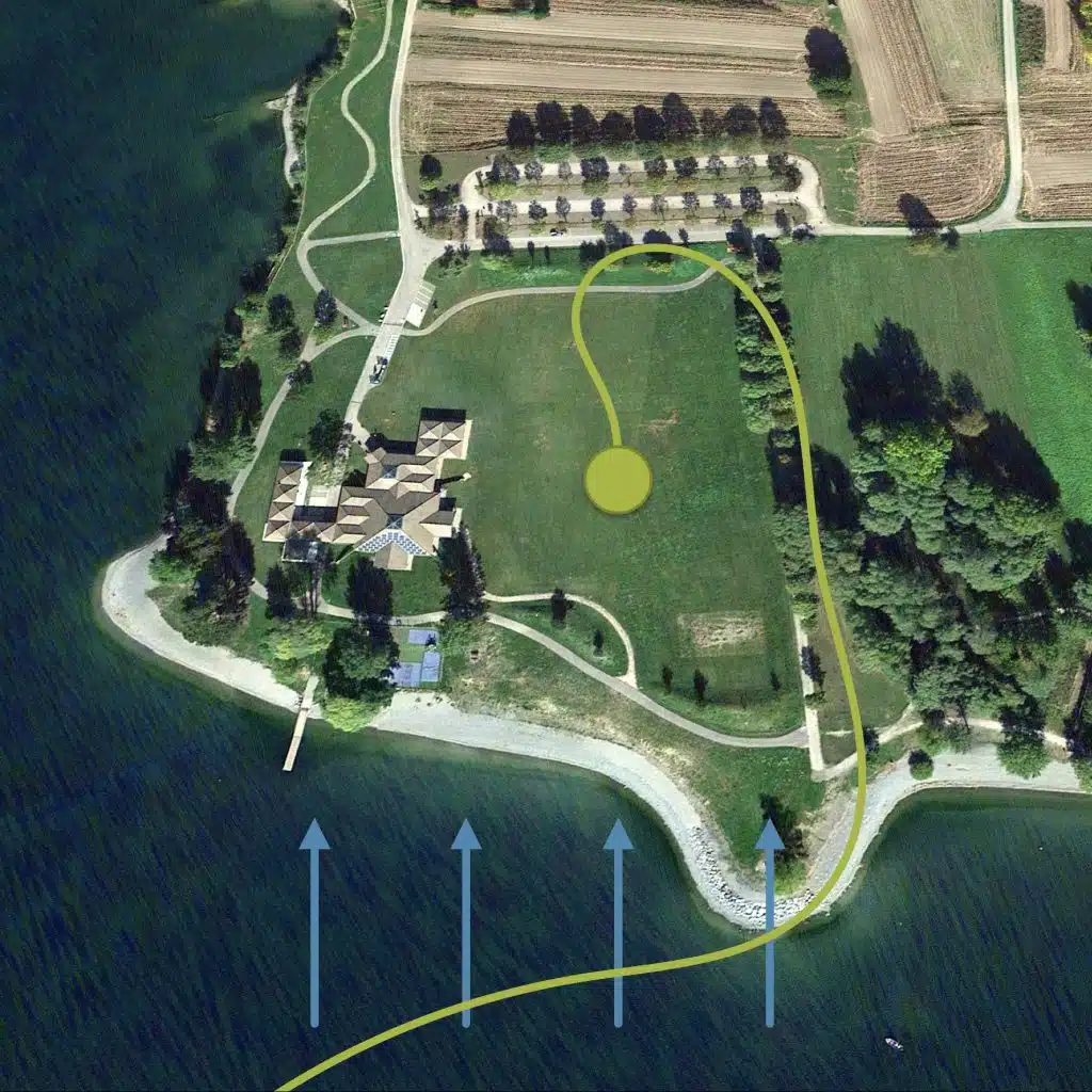 Landeeinteilung Gleitschirm Idrosee